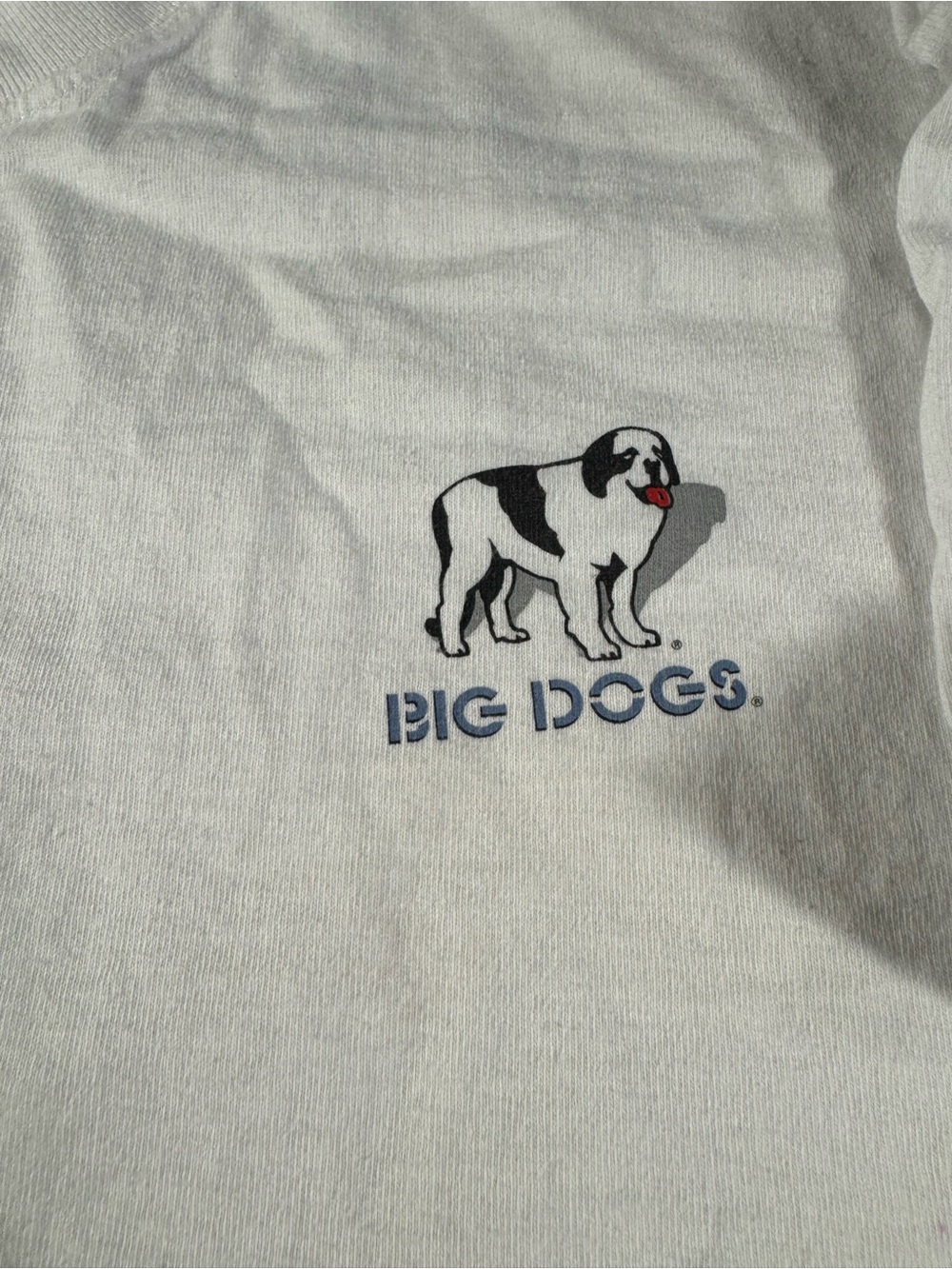 Big Dogs White Short Sleeve Tee with Small Chest Logo
